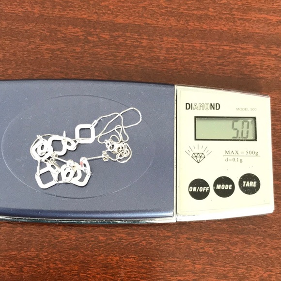 10 k White Gold Solid Italy Made Necklace Earrings - Picture 9 of 10